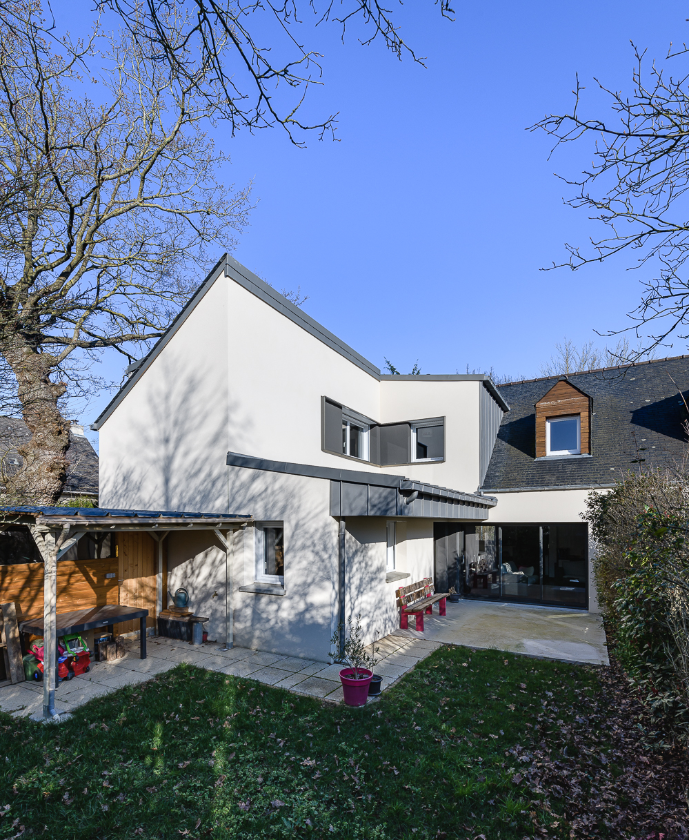 Extension d´une petite maison individuelle - Réalisation de l'architecte SAAC sur Rennes et sur le département d'Ille et Vilaine