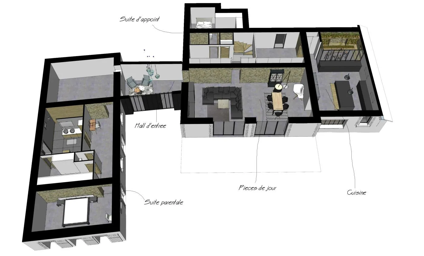 Rénovation et extension d´une longère et sa grange